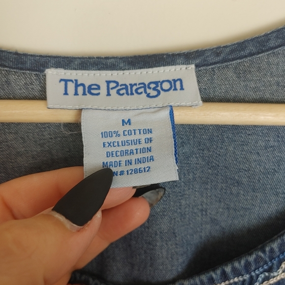 Vintage Denim Shacket Embroidered Denim  medium - Picture 4 of 9